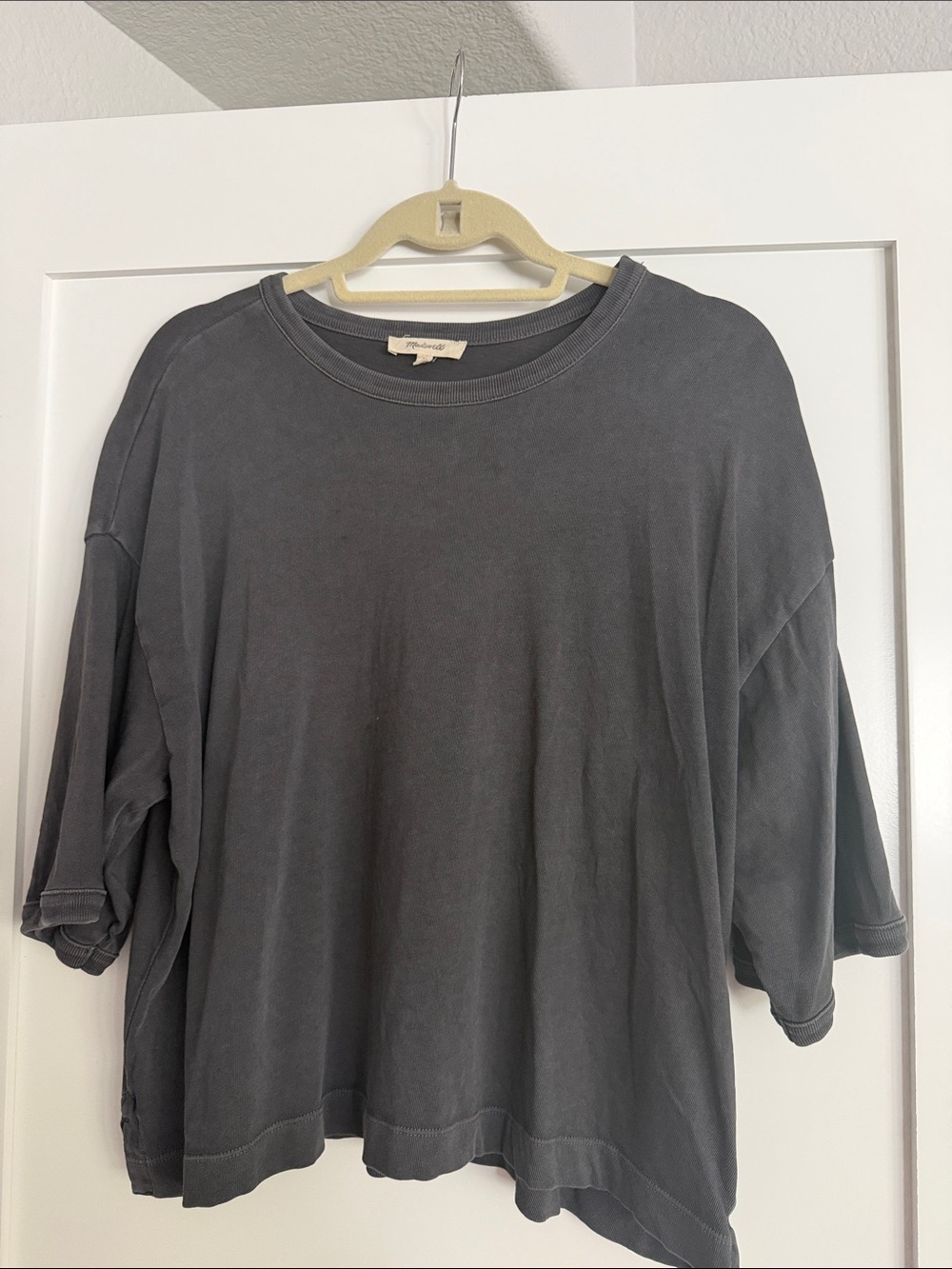 Madewell Washed Charcoal Relaxed Crewneck Tee